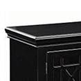 thumbnail image 4 of Well Designed Wooden Accent Cabinet With Lattice Doors Black, 4 of 6