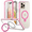 Rose Red, variant on CASEFIV for iPhone 13 Pro Case with Magnetic Invisible Stand [Compatible with MagSafe] Built-in Screen Protector Military Drop Protection Shockproof Slim Translucent Case Cover, Rose Red