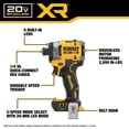 thumbnail image 2 of Destornillador de impacto DEWALT 20V MAX XR sin escobillas, 3 velocidades, 2500 pulgadas/libras, 2 of 5