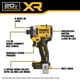thumbnail image 2 of Destornillador de impacto DEWALT 20V MAX XR sin escobillas, 3 velocidades, 2500 pulgadas/libras, 2 of 5