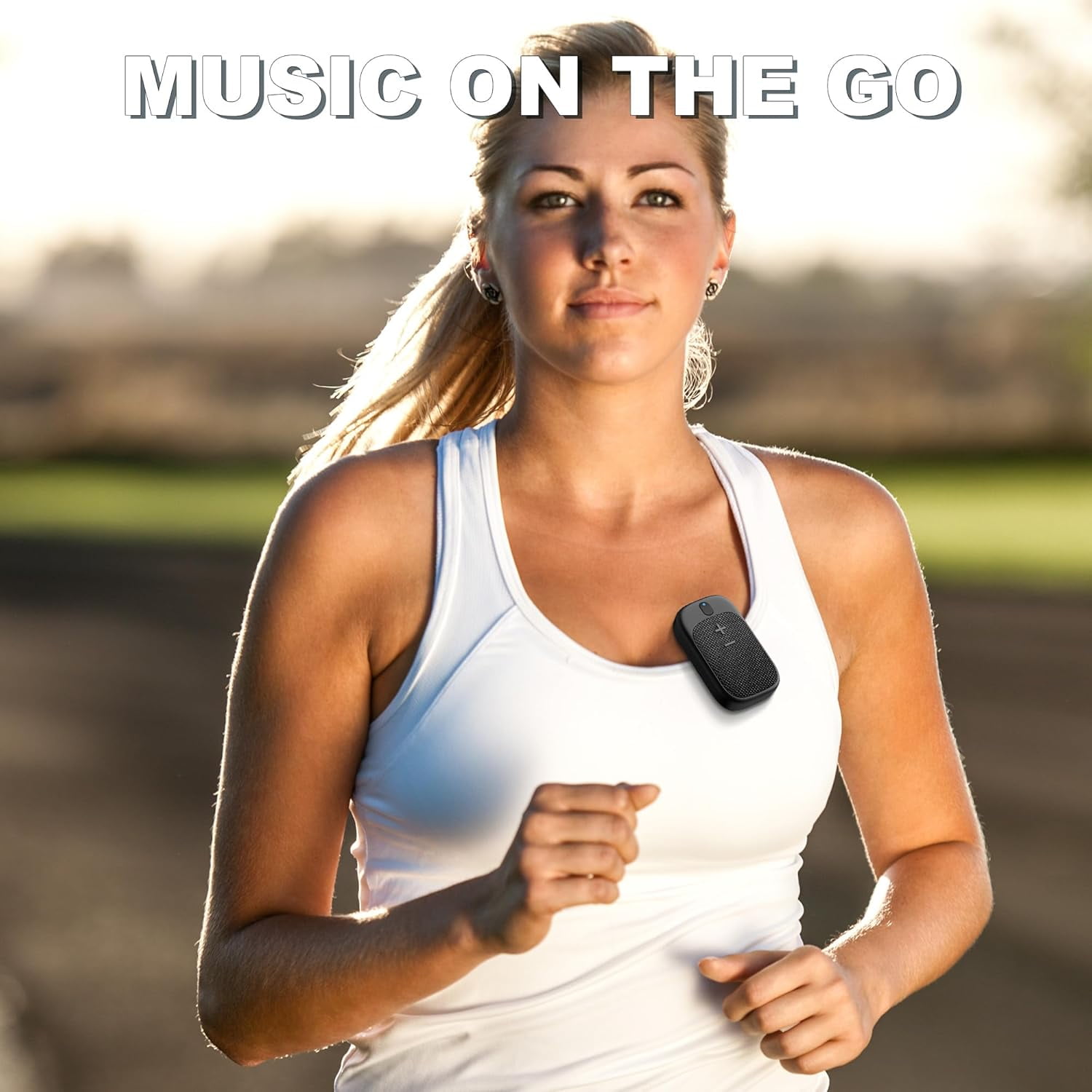 Wearable Bluetooth Speaker, Clip-On Wireless Portable Speaker Built-in Mics for Hands-Free Music and Calls, Waterproof Outdoor Mini Speakers for Working, Hiking, Running, 18H Playtime