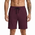 thumbnail image 5 of EOYWHK Men Shorts Athletic for Men Casual Elastic Waist Athletic Shorts for Men Soft Lightweight Breathable Shorts for Basketball Running Gym Active Red XXXL, 5 of 9