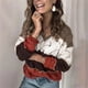 thumbnail image 1 of Puntoco Suéter Mujer Botón Manga larga Tejer Sudadera Jersey tops Blusa Camisa Cuello alto Suéter a juego Liquidación de Navidad Puntoco Puntoco-4327, 1 of 6