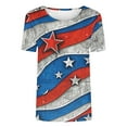thumbnail image 4 of VerPetridure Patriotic Shirts for Women American Flag Shirt 4th of July Short Sleeve Crew Neck Graphic Tee USA Star Stripes Tops, 4 of 4