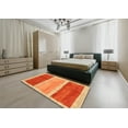 thumbnail image 4 of Ahgly Company Indoor Rectangle Contemporary Neon Red Abstract Area Rugs, 3' x 5', 4 of 6