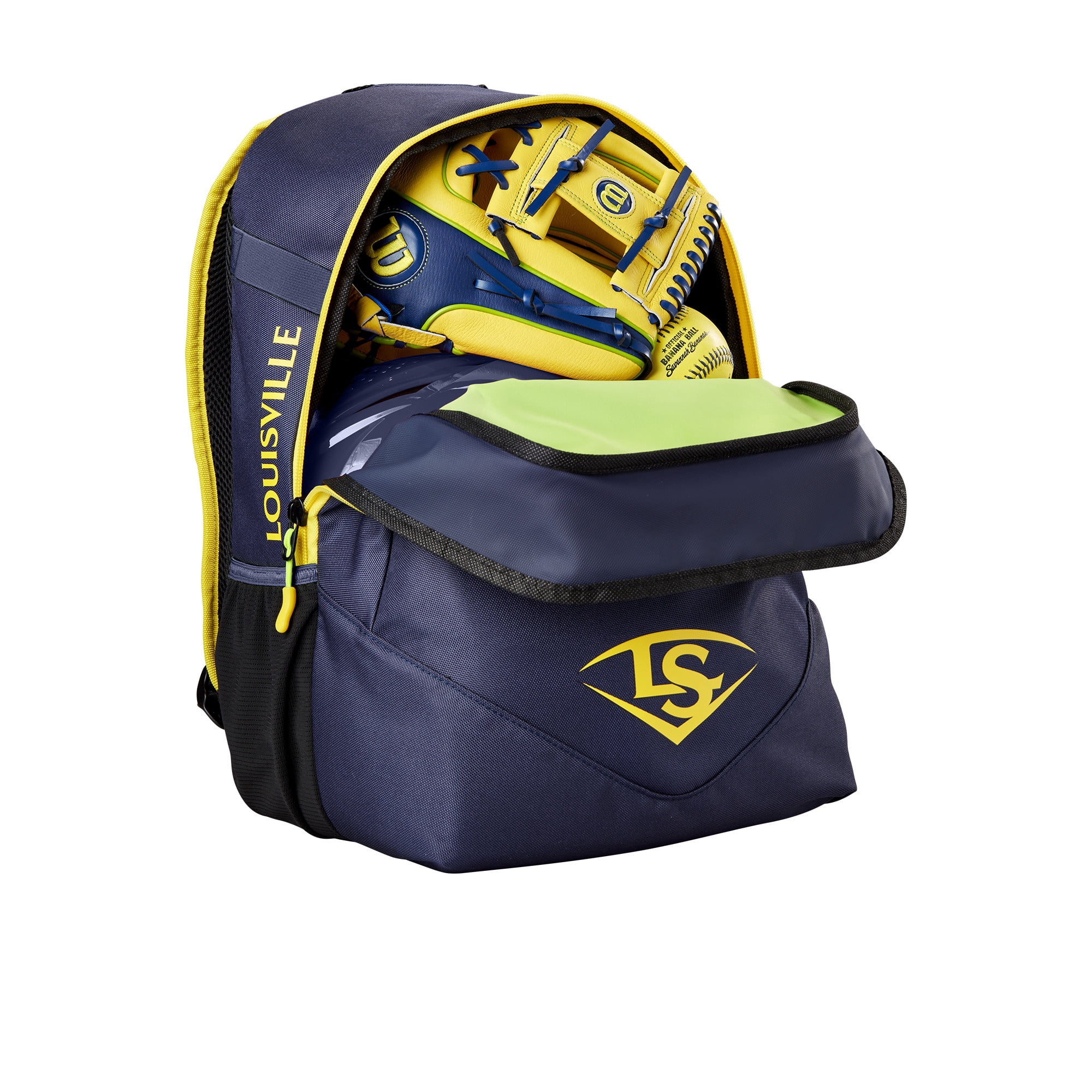 Louisville Slugger Savannah Bananas Powerized Stick Baseball Bag - Yellow/Navy, Holds Up to 2 Bats