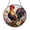 Acrylic 3.5 Inch, variant on Country Chicken Floral Window Art – Faux Stained Glass