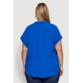 thumbnail image 5 of Womens Plus Size Button Front Shirt, 5 of 5