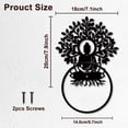 thumbnail image 2 of 1 pc Iron Wall Mounted Hanging Ring Decorative Organizer Rack Tree 200x180mm Iron, 2 of 8