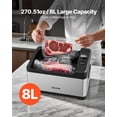 thumbnail image 6 of 800W Sous Vide Cooker with LED Digital Display Glass Lid Precise Temperature Timer Control All in One Sous Vide Pot for Family and Friends, 6 of 6