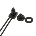 12V Waterproof Latching Push Button Onoff Switch with Leads Wire Black