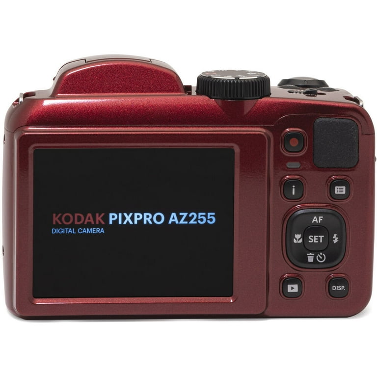 Kodak PIXPRO AZ255 Digital Camera (Red) + Tripod + Case - 64GB Kit
