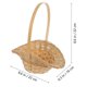 thumbnail image 4 of 2PCS Woven Food Basket Portable Snack Bread Flower Fruit Holding Basket, 4 of 4
