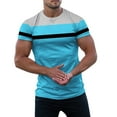 thumbnail image 3 of KaLI_store T Shirts for Men Pack Mens Fashion Henley Shirts Short Sleeve Button Cotton T-Shirt with Pocket Blue,3XL, 3 of 5