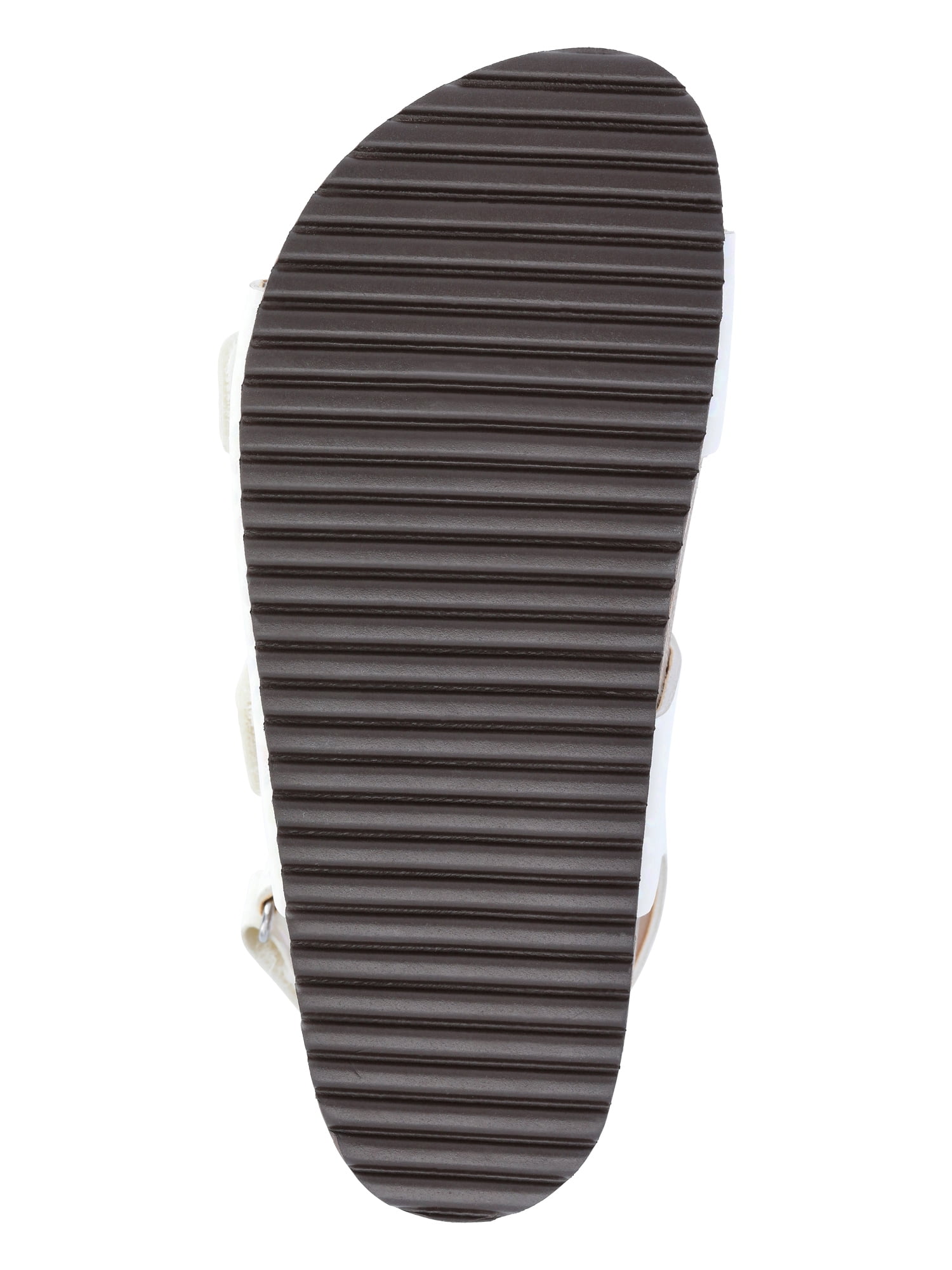 Wonder Nation Little and Big Girls' Double Buckle Footbed Sandals