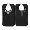 thumbnail image 1 of 2 piezas Practicantes Ancianos para adultos Toallas portátiles de alimentación impermeable (negro), 1 of 5