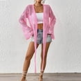 thumbnail image 7 of UPPADA Beach Vacation Dresses Women Knit Cover Up Bodycon Bathing Suits for Ladies Summer Mesh Long Dress Swimwear Cover Ups Pink,Free Size, 7 of 7