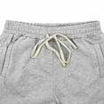 thumbnail image 4 of WRKEKC Casual Pants for Men Simple Button Print Drawstring Elastic Waist Straight Leg Pocket Pants for Modern Casual, 4 of 8
