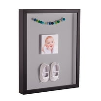 ArtToFrames 15x18 Inch Shadow Box Picture Frame, with a Satin Black Tall 1 Wide Shadowbox frame and TV Grey Mat Backing (4654)