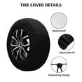thumbnail image 4 of XMXY July Usa Day Flag Spare Tire Cover, Universal Waterproof Cover for Jeep RV Tire Wheel Protection, 16 inch, 4 of 8