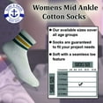 thumbnail image 5 of Yacht & Smith Wholesale Bulk Womens Mid Ankle Socks, Cotton Sport Athletic Socks - Size 9-11, 5 of 6