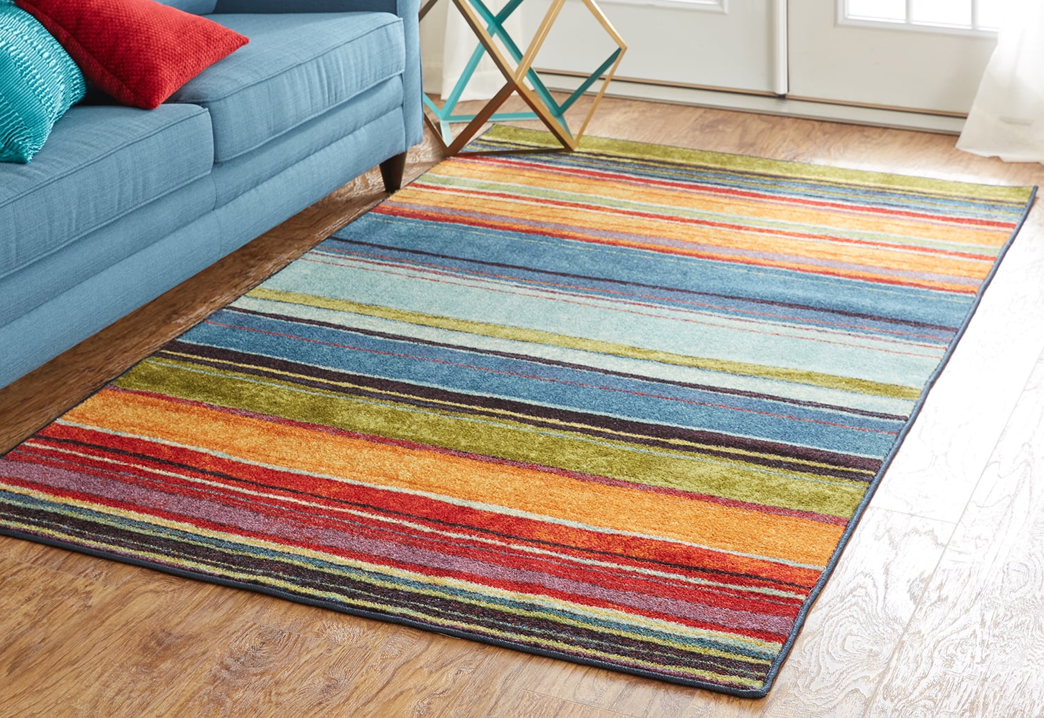 Mohawk Home Rainbow Carnival Stripe Area Rug, 5' x 8'