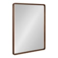 thumbnail image 1 of Kate and Laurel McLean Modern Wood Framed Rounded Rectangle Wall Mirror, 24 x 30, Walnut Brown, Decorative Round Rectangular Mirror for Contemporary Wall Decor, 1 of 8