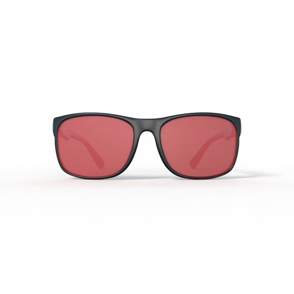 Hurley Verde HSM1011PS_003 Polarized Square Sunglasses Black/Red Frame and Red Mirror Lens