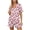 Red03, variant on ROHUUQUE Women Pajama Sets 2 Piece Printed Pjs Short Sleeve Lapel Tops Elastic Drawstring Waist Shorts Lounge Pjs Outfits
