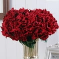 thumbnail image 3 of Artificial Fake Flowers Plants Silk Hydrangea Arrangements Wedding Bouquets Decorations Plastic Floral Home Kitchen Garden Party Festival Bar DIY, 3 of 8