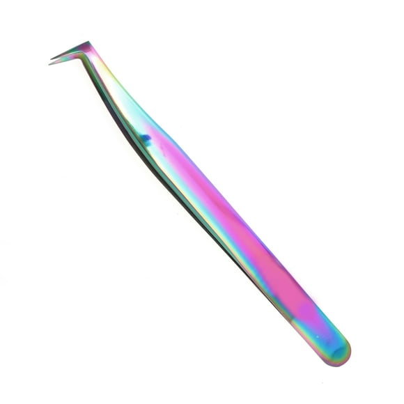 Pinzas para pestañas de acero inoxidable de 1 Pc para mujeres, de siete caracteres, para vacaciones, color variado
