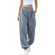 thumbnail image 4 of Pantalones deportivos de cintura alta para mujer - Pantalones de chándal ajustados con bolsillos - Material resistente para uso informal/oficina/vacaciones - Talla única, 4 of 8