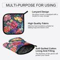 thumbnail image 3 of Yayeee Oven Mitts and Pot Holder Set of 4 Heat Resistant Kitchen Gloves Baking Hot Pad, Ethereal Floral Harmony, 3 of 5