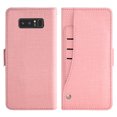 thumbnail image 4 of Genuine Leather RFID Blocking Wallet Case for Samsung Galaxy Note 8, Handmade Flip Folio Wallet Case with Stand and Card Slots for Samsung Galaxy Note 8, Pink, 4 of 5