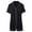Black, variant on Satin Slumber Set, Women's Pajama Set Two Piece Casual Set Short Sleeved Top and Shorts Soft Pajama Chest Pocket, Womens Pajamas Set, for Size 2XL