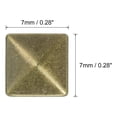 thumbnail image 2 of 150Pack Square Pyramid Rivets for Clothing, 7mm Four-Jaw Studs Spikes, Copper Punk Rock Nailhead Spots(Bronze Tone), 2 of 6