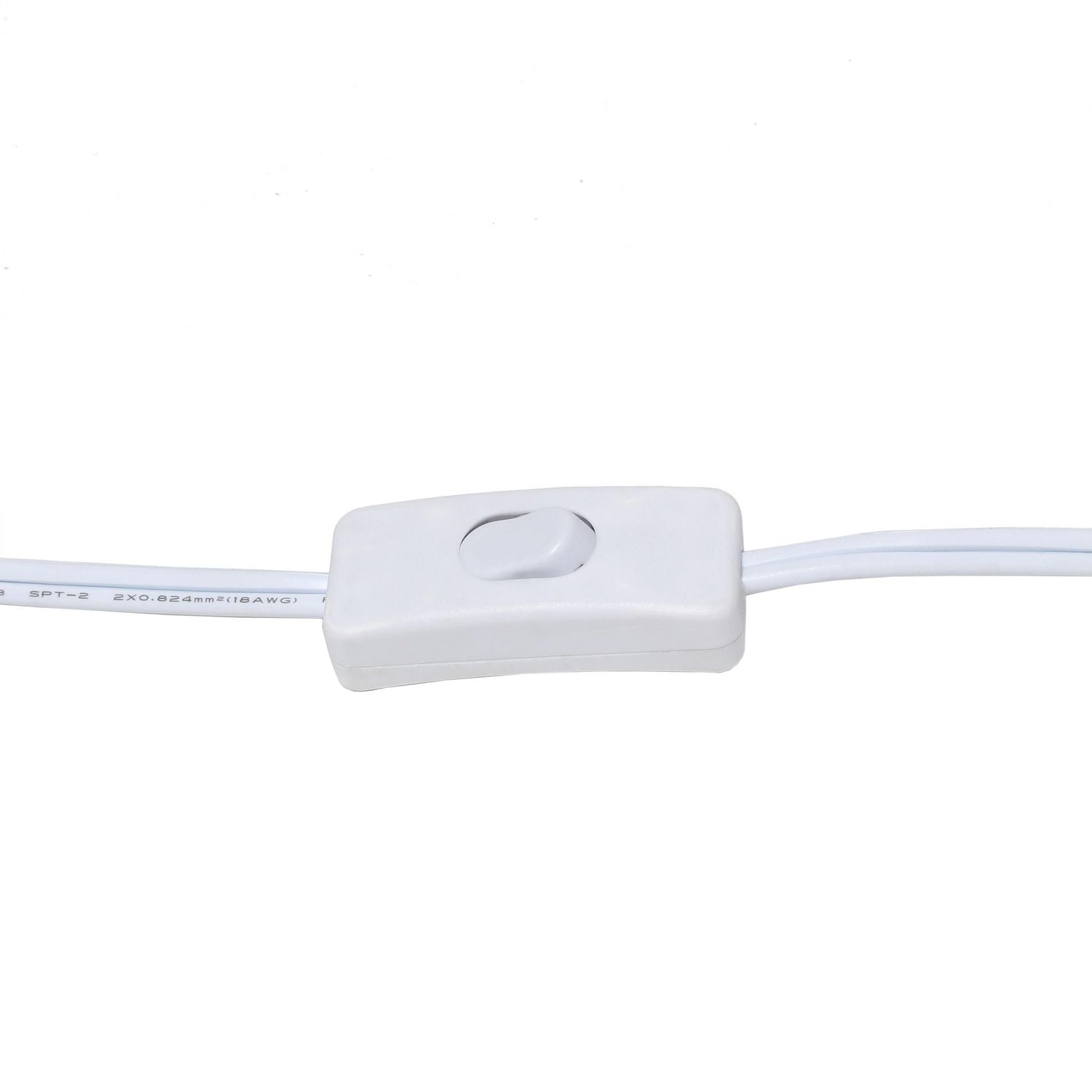 Simple Designs White Stick Lamp with Fabric Shade