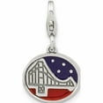 thumbnail image 1 of Sterling Silver Amore La Vita Rh-Pl Antique Enamel Golden Gate Bridge Charm (23.25 X 12.8) Made In China -Jewelry By Sweet Pea, 1 of 9