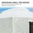 thumbnail image 5 of Gazebo Accessories 10' x 14' Double Roof Universal Winter Gazebo Cover for Hardtop Gazebos,Enclosed Cover with Sidewalls and Mesh Windows Waterproof (White), 5 of 9