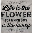 thumbnail image 2 of Cute Life is Flower Love the Honey Womens Slim Fit Graphic Tee Brisco Brands L, 2 of 5