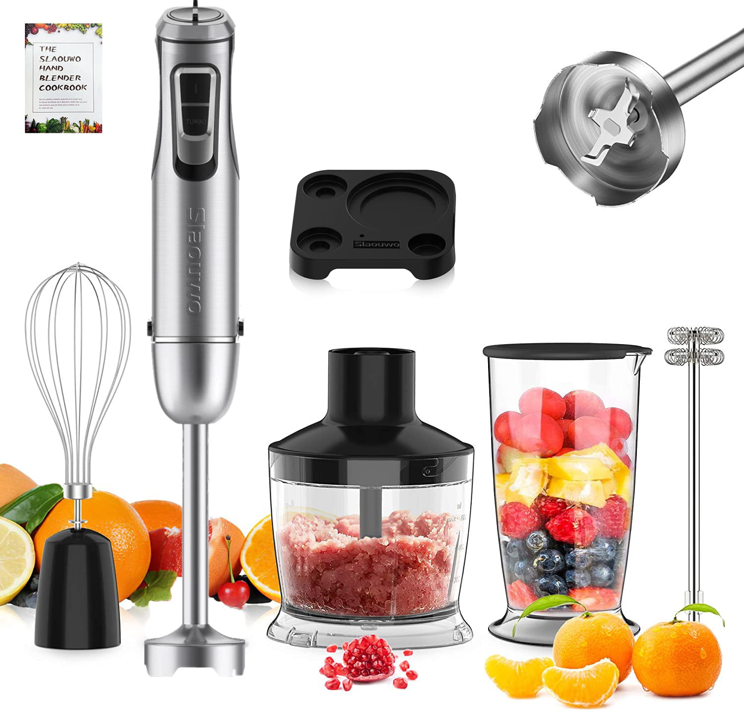 BLACK+DECKER 3-In-1 5-Speed Black 220-Watt Immersion Blender with Accessory  Jar in the Immersion Blenders department at