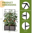 thumbnail image 2 of Slsy Cajón de Huerto Elevado con Ruedas, Jardinera con Enrejado para Plantas Trepadoras, Tomates y Verduras, Uso Interior y Exterior, 2 of 9