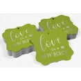 thumbnail image 4 of Inkdotpot Pack Of 50 Real Silver Foil Bracket Shape Paper Tags Love Is Sweet Wedding Favor Hang Tags, 4 of 6