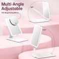 thumbnail image 2 of Travel Makeup Mirror with Lights, Foldable Compact Mirror with 10X Magnifying Mirror Portable Ultra Slim Vanity Mirror with 3 Lighting Colors Touch Screen for Travel and Women Gift, 2 of 6