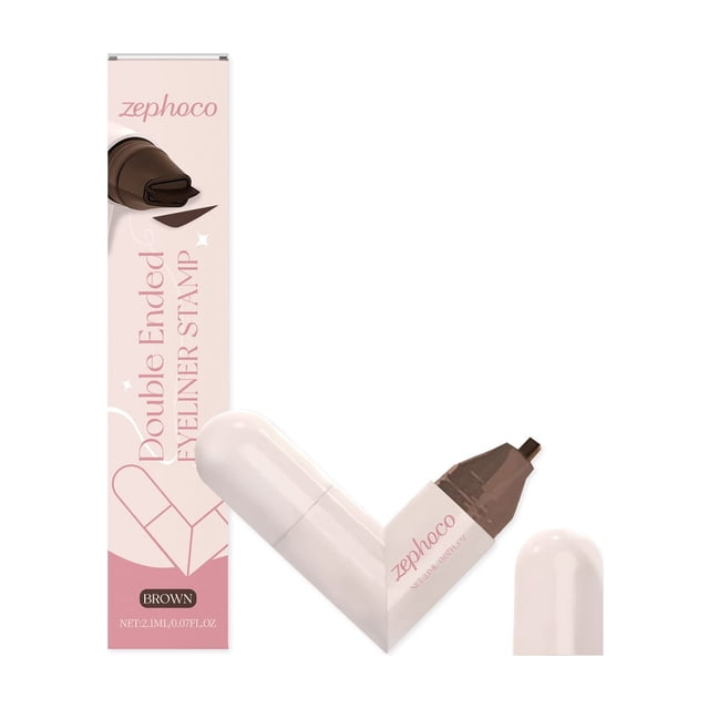 brown double head seal eyeliner pen is smooth, easy to use, easy to apply, and portable for many occasions