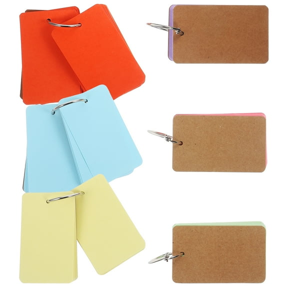 6 Books Blank Note Card Flashcards for Studying Office Index Mini Notes Portable Message