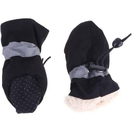 4pcs Black Boot Shoes Protector Botas para Pet Dog Boots Protector Dog Rain Boots Dog Shoe Medium Dog Protective Case Warm Boots Boots for Dogs Dog Shoes Pet Shoes