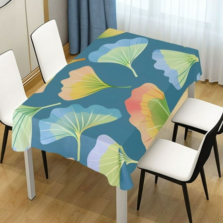 

ALAZA Ginkgo Biloba Leaves Rectangle Tablecloth Tablecover Dinning Table Cloth 54 x72