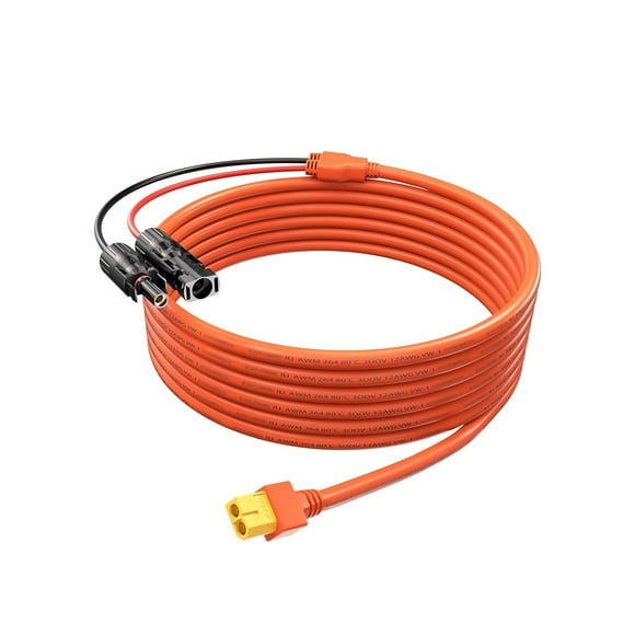 shiyou-Tonton M-C-4 Solar Connector to XT60 Adapter Connector Cable, 12AWG Solar Panel Adapter for EF ECOFLOW River & Delta Series Portable Power Station, Solar Generator, RV Foldable Solar Panel (3M
