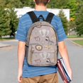 thumbnail image 4 of Lukts Safari Animals Pattern 15 Inch Student Backpack, Waterproof Laptop Backpack with Adjustable Shoulder Straps, Lightweight Travel, Campus Backpack, Unisex, 4 of 6